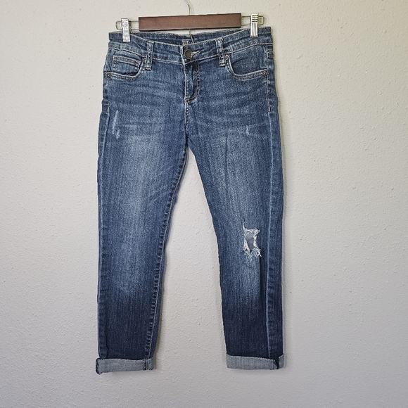 Kut from the Kloth Catherine Boyfriend Cuffed Mid Rise Jeans Womens 2P - Picture 1 of 15